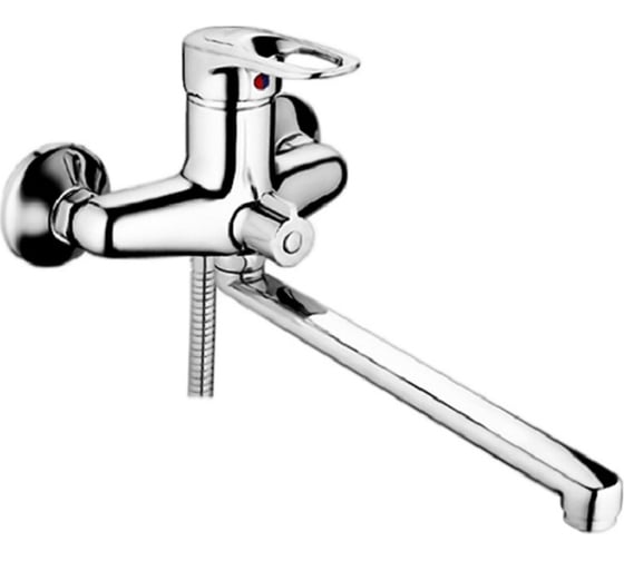 Изображение товара Смеситель для ванны INGROSSO гусак, L 30 см, картридж 40 мм, встроенный дивертор 222-25 УТ-00041683