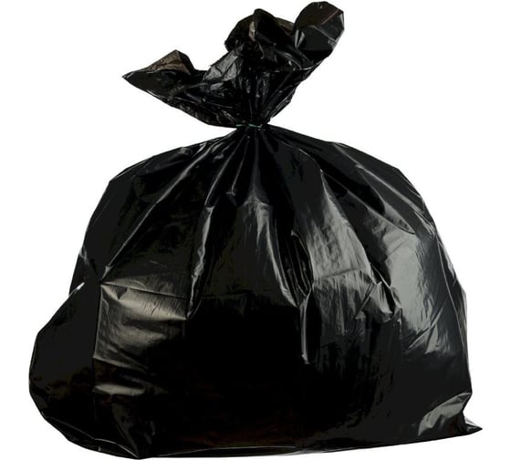 Изображение товара Пакеты для мусора, ПВД, 125x125 см, 45 мкм, 300 л, черные, 50 шт в упаковке Optiline 23-1805