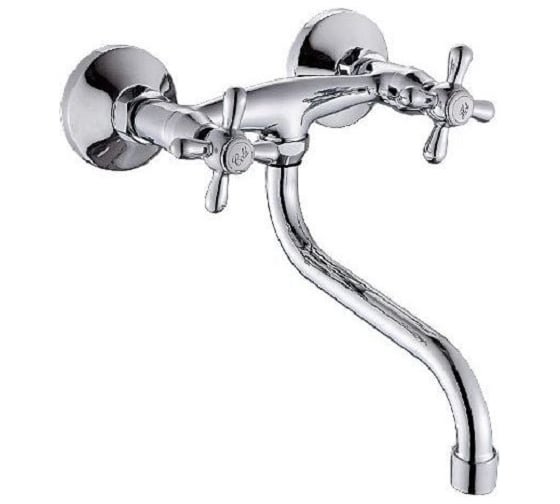 Изображение товара Смеситель для кухни (мойки) INGROSSO пристенный, гусак 25см 466-301 УТ-00041703