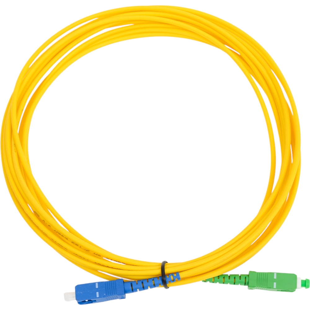 Изображение товара Оптический патч-корд Cabeus simplex SC/APC-SC/UPC 5м LSZH для подключения оптоволоконных сетей