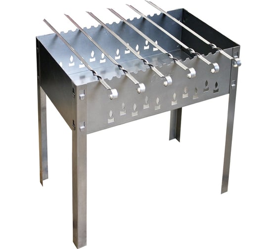 Изображение товара Мангал "стандарт" с волной,с логотипом, с 6 шампурами Grillkoff 210