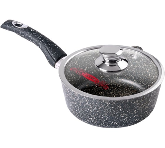 Изображение товара Ковш Горница 1 л гранит пластиковая ручка с крышкой (п/у) СП5258