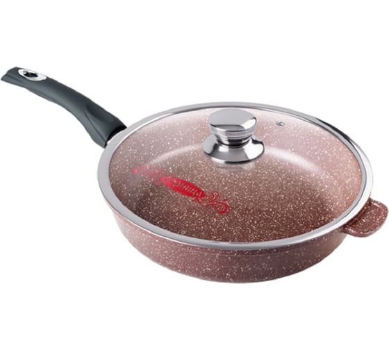 Изображение товара Сковорода 300/75мм шоколад пласт/руч. с/кр. Горница ТП11253