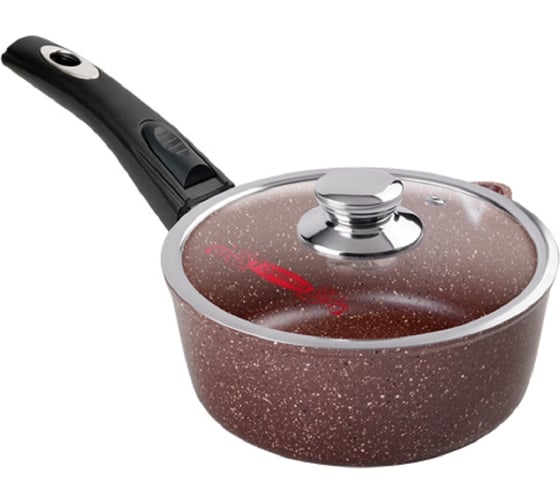 Изображение товара Ковш Горница 1 л шоколад съемная ручка с крышкой ТП11186