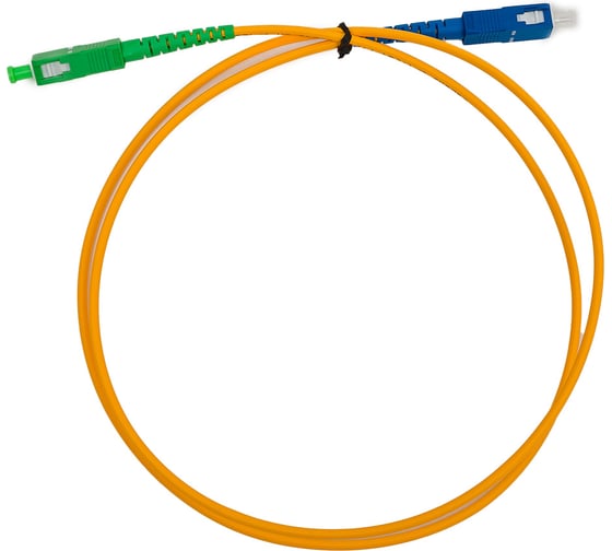 Изображение товара Оптический шнур Cabeus simplex sc/apc-sc/upc 9/125 sm 1м lszh FOP(s)-9-SC/APC-SC/UPC-1m
