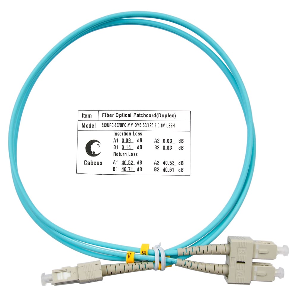 Изображение товара Оптический патч-корд Cabeus duplex SC-SC 50/125 OM3 25м LSZH