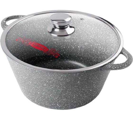 Изображение товара Кастрюля Горница 4 л, графит, литые ручки, с крышкой ПС13555