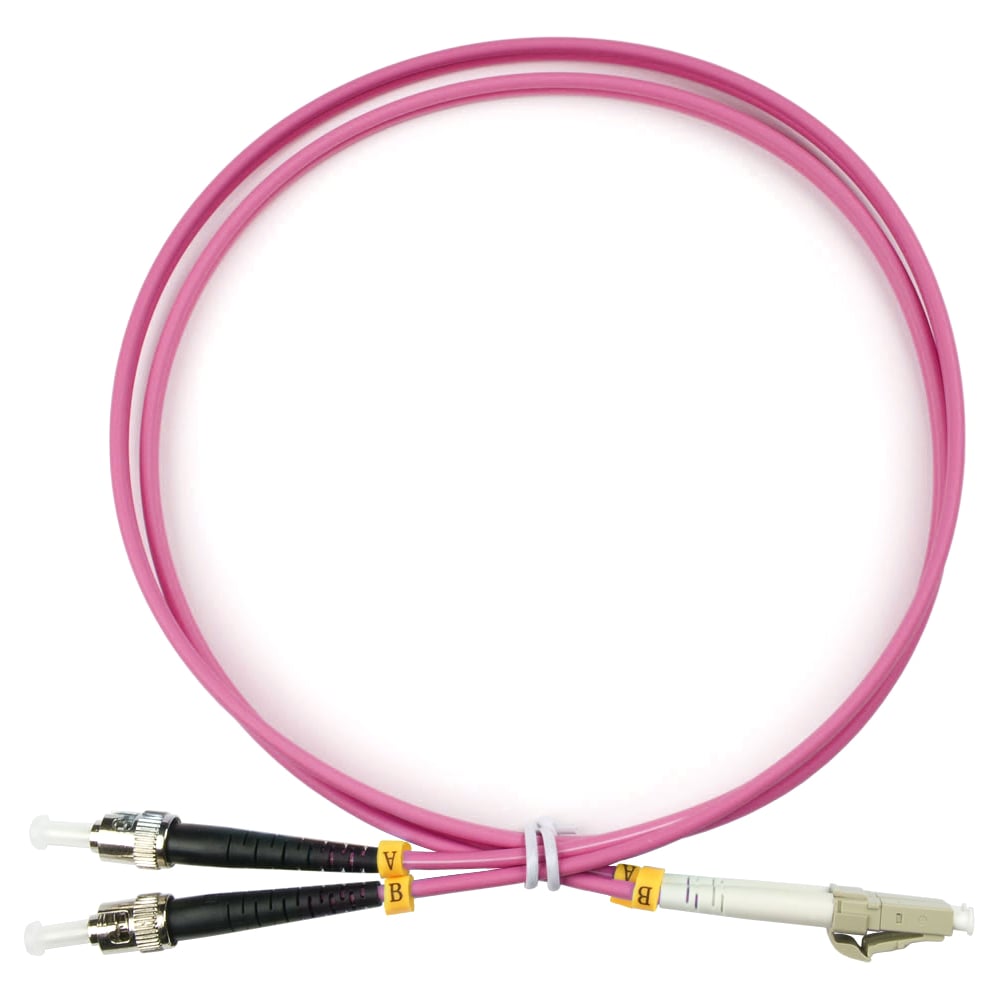 Изображение товара Оптический шнур Cabeus duplex lc-st 50/125 mm om4 15м lszh FOP-50-OM4-LC-ST-15m