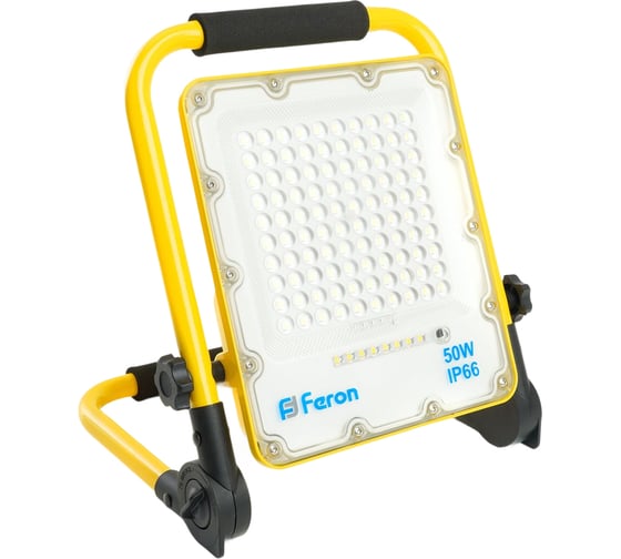 Изображение товара Переносной светодиодный прожектор FERON ll-951 с зарядным устройством ip66 50w 6400k 48676
