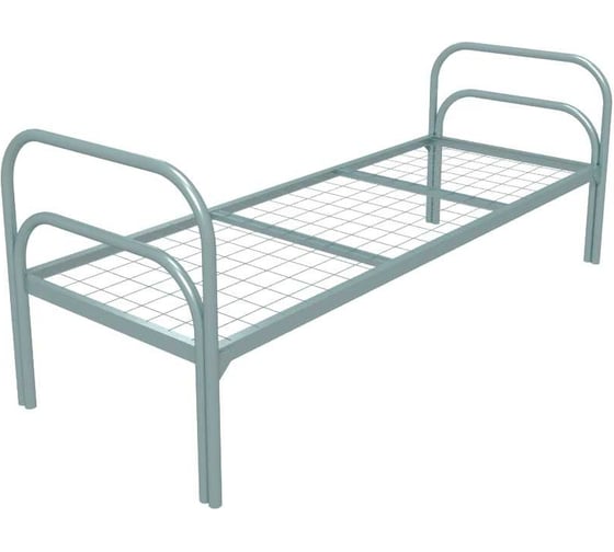 Изображение товара Кровать металлическая одноярусная SAMGRUPP "Хард + 2" (700x1900, сетка 100x100, двойная ножка, 2 перемычки) КО-С-2Н-УС2 700х1900 (100х100)