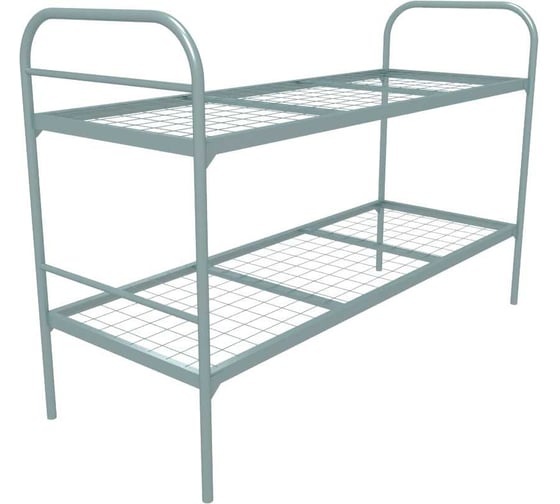 Изображение товара Кровать металлическая двухъярусная SAMGRUPP ''бюджет + 2'' (700x1900, сетка 100x100, 2 перемычки) КД-Э-УС2 700x1900 (100x100)