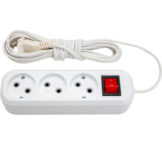 Изображение товара Сетевой удлинитель ПЕРЕСВЕТ+ Р/С-3 с переключателем шнур ШВВП 2*0,75 -5м 4620003920271