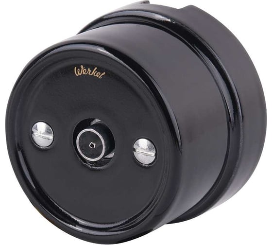 Изображение товара ТВ розетка Werkel Ретро (черный) a036817