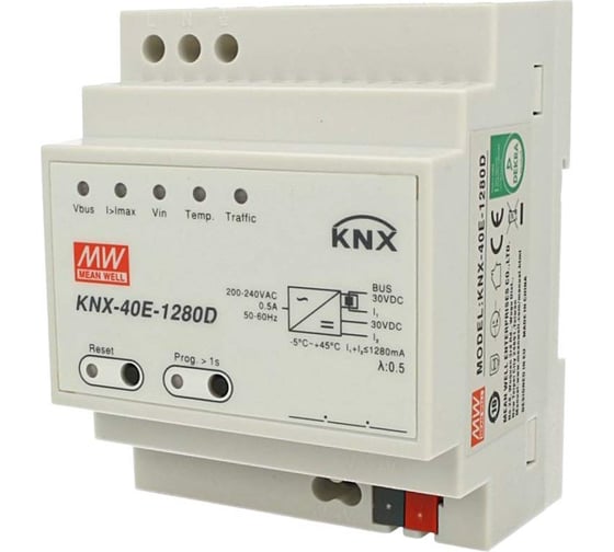 Изображение товара Источник питания Mean Well AC-DC для системы KNX KNX-40E-1280D Т03416719