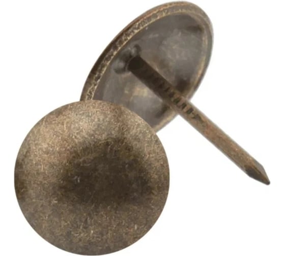 Изображение товара Декоративные гвозди ТУНДРА 8x15 мм, цвет бронза, в упаковке 50 шт. 9118051