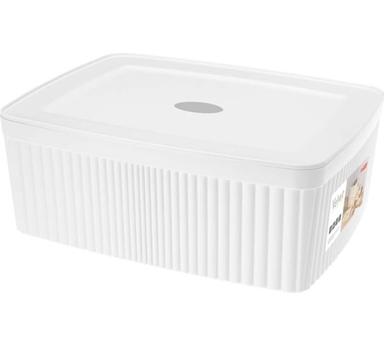 Изображение товара Лоток с крышкой Econova velvet, 295x225x110 мм, 6,55л (белый) 433238916