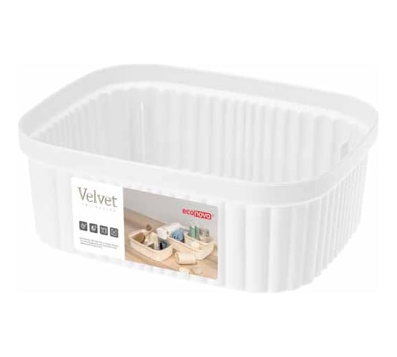 Изображение товара Лоток Econova velvet, 190x150x70 мм, 1,45л (белый) 433239016