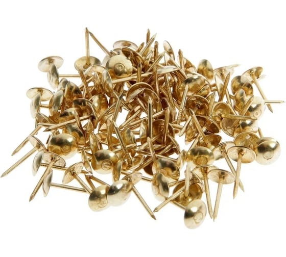 Изображение товара Декоративные гвозди ТУНДРА 8x15 мм, цвет золото, в упаковке 50 шт. 9118053