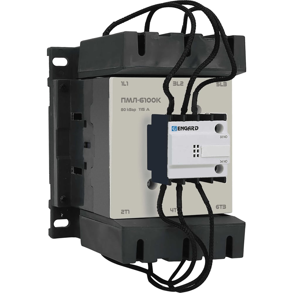 Изображение товара Контактор для конденсаторных батарей Engard ПМЛ-6100К 230В 80квар