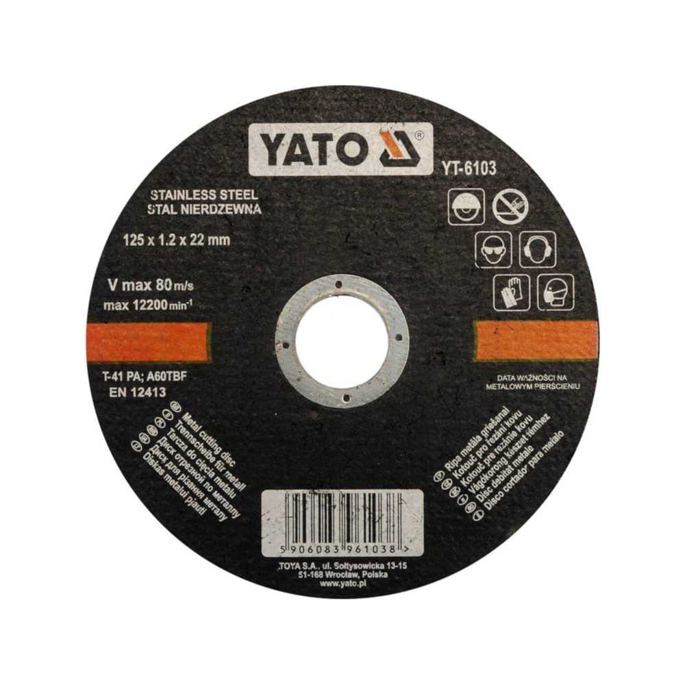 Изображение товара Диск отрезной по металлу 125x1.2 YATO YT-6103