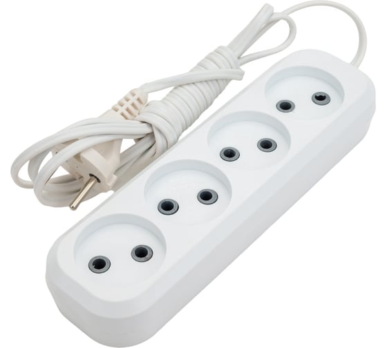 Изображение товара Сетевой удлинитель ПЕРЕСВЕТ+ Р/С-4 шнур ШВВП 2x0,75- 2м 4620003920707