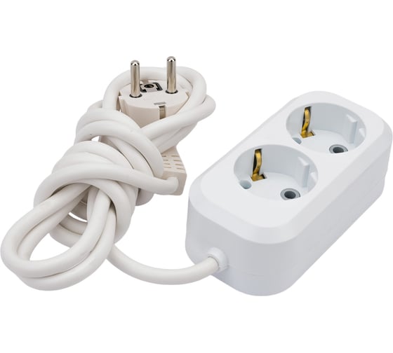 Изображение товара Сетевой удлинитель ПЕРЕСВЕТ+ с заземлением на 2 гнезда шнур ПВС 3*1- 2м 4620003921308