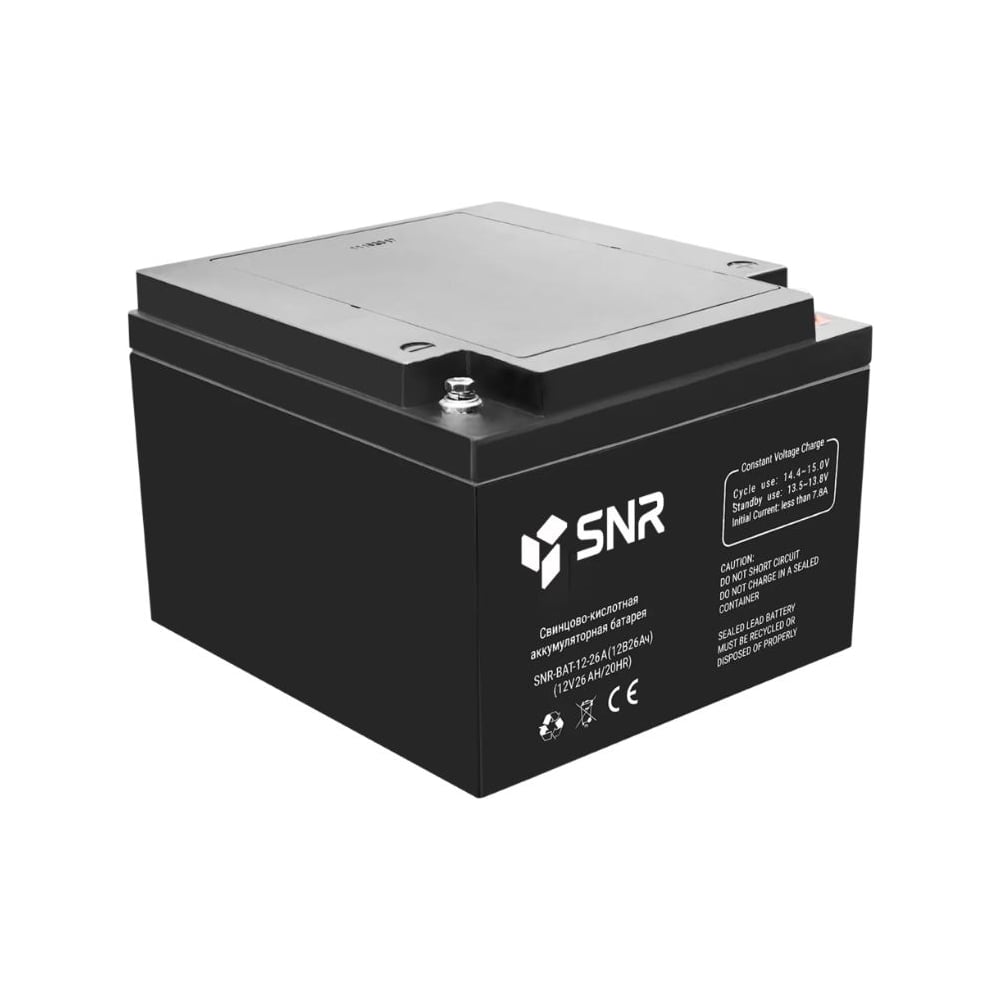 Изображение товара Свинцово-кислотный аккумулятор 12 В 26 Ач SNR SNR-BAT-12-26-GP