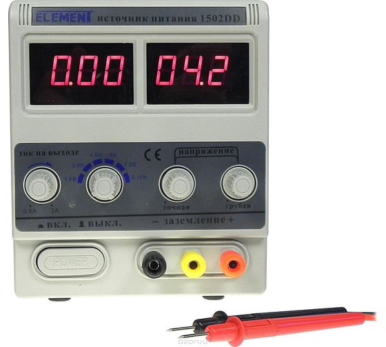 Изображение товара Лабораторный блок питания ELEMENT 1502DD 15303