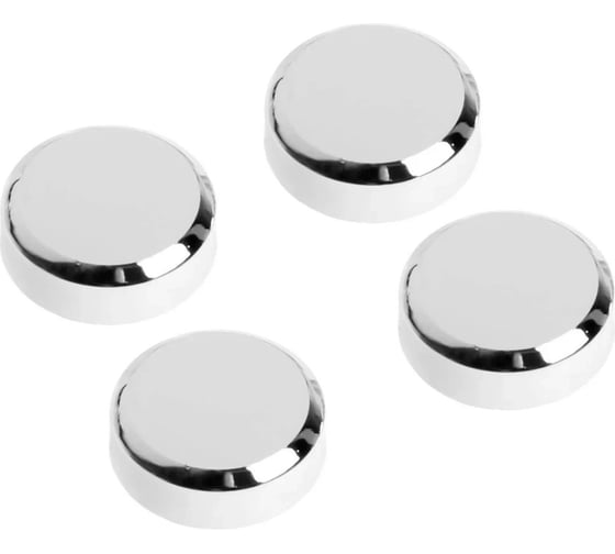 Изображение товара Зеркалодержатель ТУНДРА LIGHT диаметр 25 мм, без сверления, цвет хром, пластик, 4 шт. 9438936