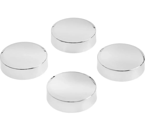 Изображение товара Зеркалодержатель ТУНДРА (арт.1189) диаметр 25 мм, без сверления, цвет хром, 4 шт. 857134