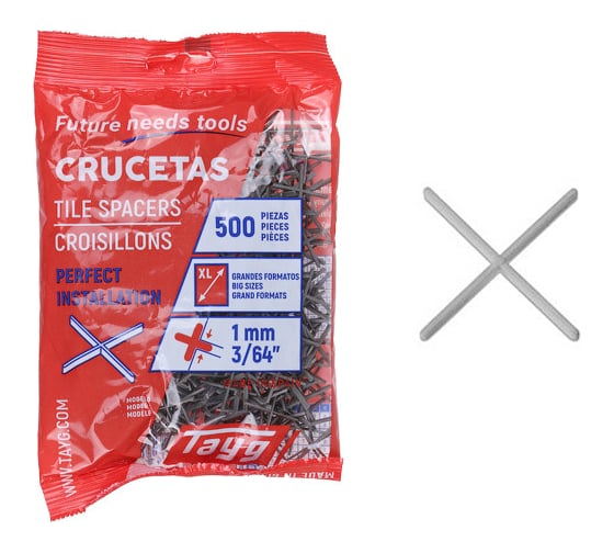 Изображение товара Крестики для плитки 1 мм (набор 500 шт) Tayg 910005