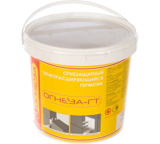 Изображение товара Противопожарный терморасширяющийся акриловый герметик ОГНЕЗА ГТ, 3 кг 105039