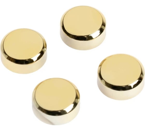 Изображение товара Зеркалодержатель ТУНДРА диаметр 20 мм, без сверления, цвет золото, пластик, 4 шт. 9438931