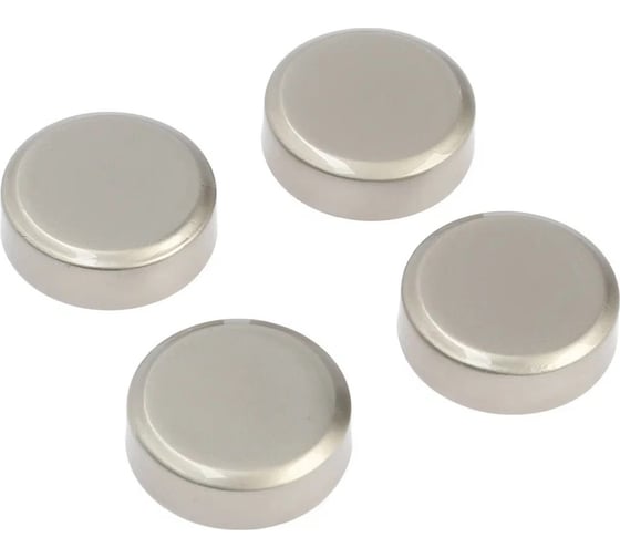 Изображение товара Зеркалодержатель ТУНДРА LIGHT диаметр 25 мм, без сверления, цвет матовый никель, 4 шт. 9438920