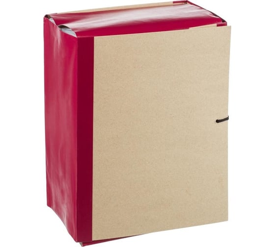 Изображение товара Архивная папка Attache Economy 150 мм, крафтовая бумага, бумвинил, 4 завязки, бордовая 1690973