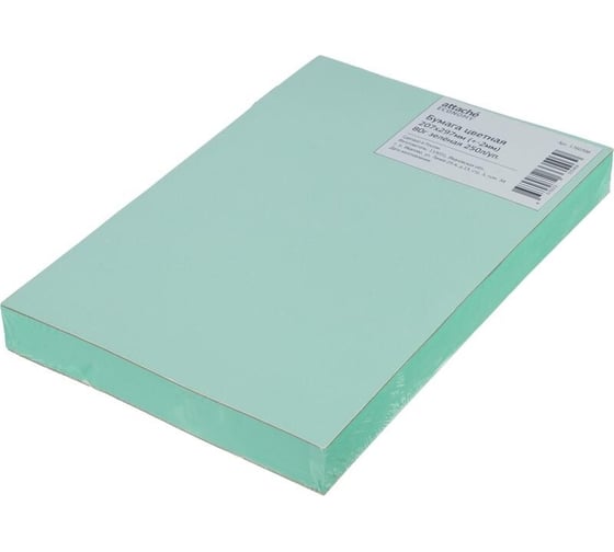 Изображение товара Цветная бумага Attache economy 207x297 мм, 80 г, зеленый, 250 листов в упаковке 1760398