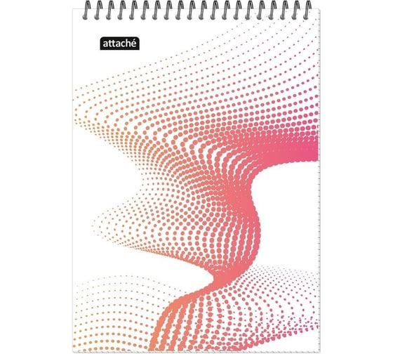 Изображение товара Блокнот Attache forma а4, 80 л, клетка, металлический гребень, цветная обложка 1657543