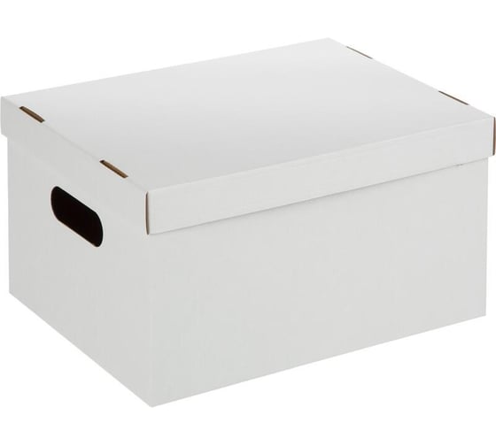 Изображение товара Архивный короб для хранения Attache 340x250x180, белый, усиленное дно, 3 шт в упаковке ккд-2 1761617