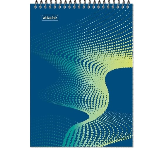 Изображение товара Блокнот Attache forma а4, 60 л, клетка, металлический гребень, цветная обложка 1657544