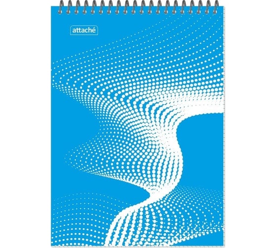 Изображение товара Блокнот Attache forma а4, 40 л, клетка, металлический гребень, цветная обложка 1657545