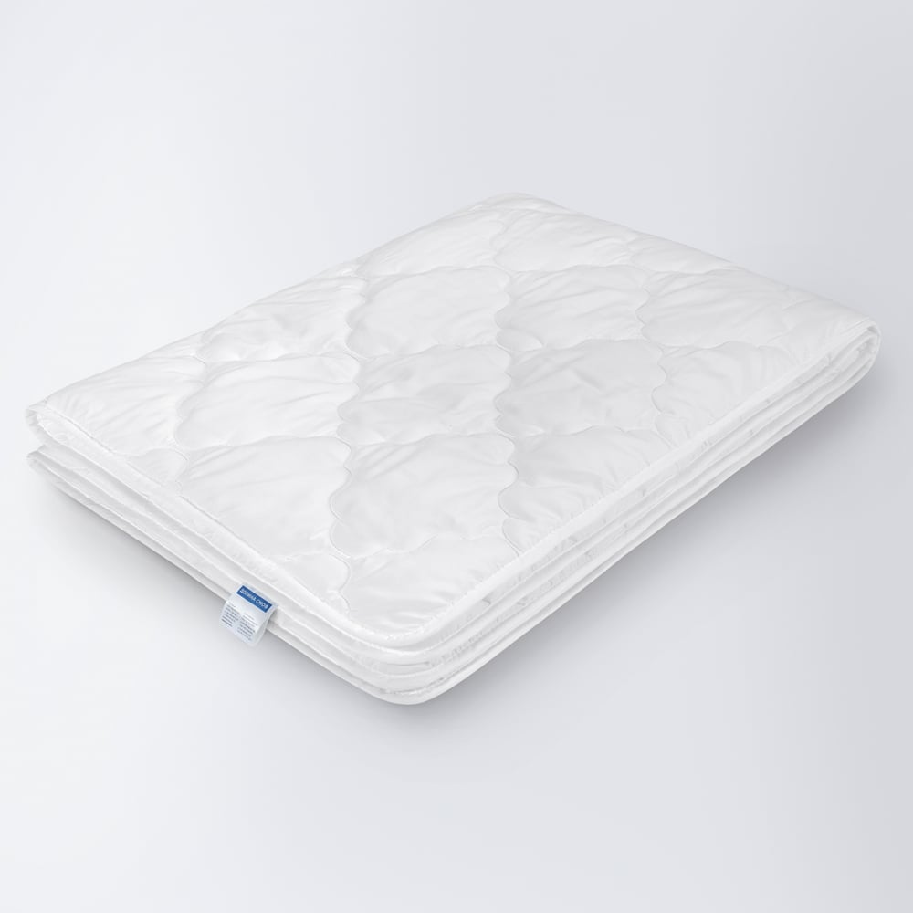 Стеганое одеяло Ecotex одеяло облегчённое 140х205 см файбер микрофибра белая 100% полиэстер