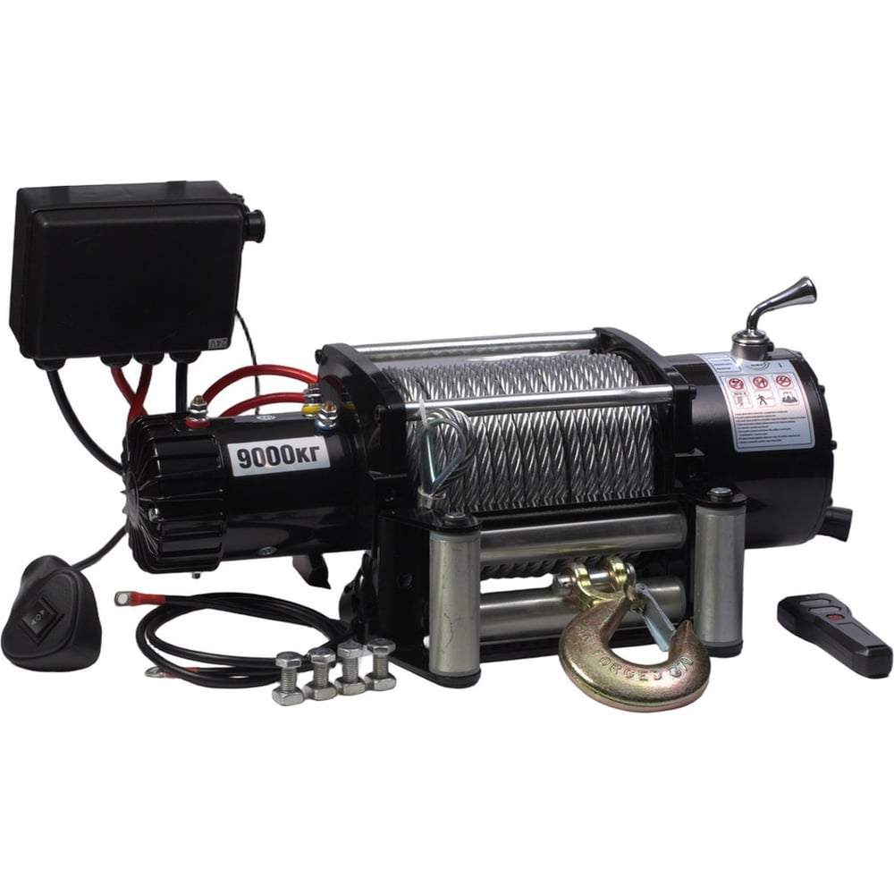 Изображение товара Гидравлическая лебедка СОРОКИН 9т 24 м стальной трос тормоз мощная надежная