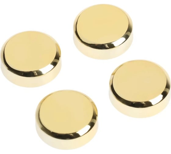 Изображение товара Зеркалодержатель ТУНДРА диаметр 25 мм, без сверления, цвет золото, пластик, 4 шт. 9438937
