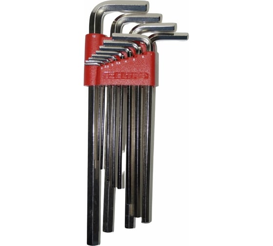 Изображение товара Набор ключей 6-гранных Г-образных удлиненных 2-12 мм 12 предметов IZELTAS 4903003112