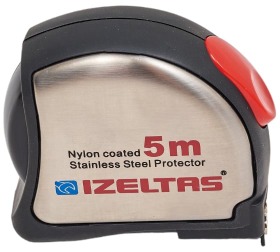 Изображение товара Рулетка измерит.прорезин.корпус хромиров. с поясным зажимом IZELTAS 5м , 588150015