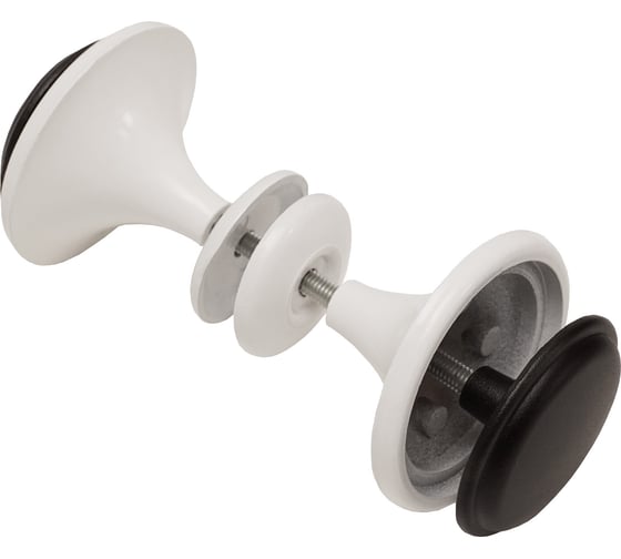 Изображение товара Дверная межкомнатная ручка, круглая на шпильке, белый/черный муар Трибатрон 88222