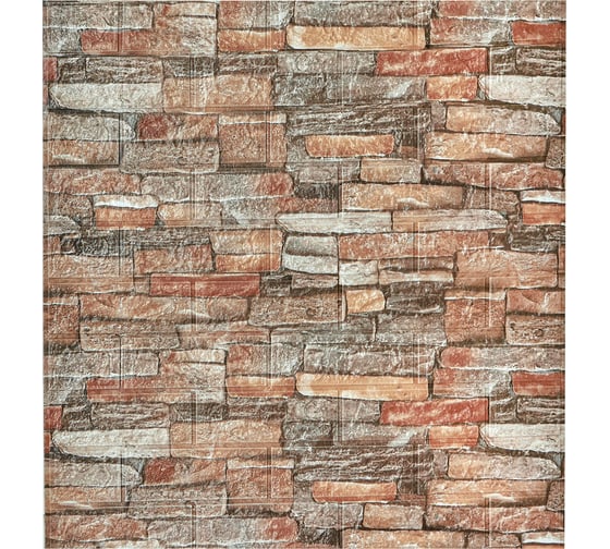Изображение товара Мягкая самоклеящаяся 3d панель LAKO рулон "каменная кладка 24" 70x600 см, толщина 6 мм LKD-16-05-FC23-RU