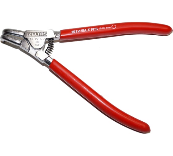 Изображение товара Съемник внешних стопорных колец 170 мм, изогнутый с пружиной IZELTAS 3311120170