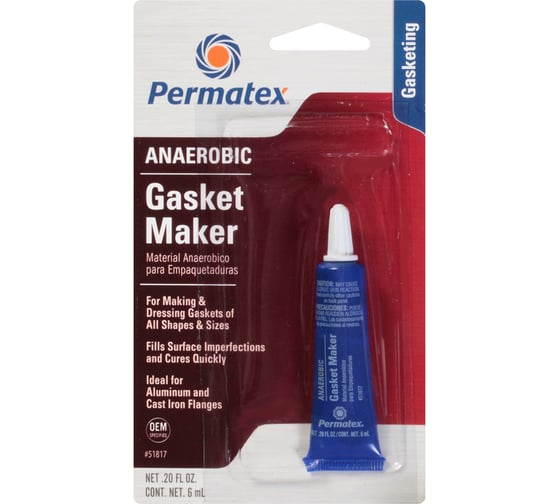 Изображение товара Анаэробный формирователь прокладок PERMATEX тюбик 6 мл 51817