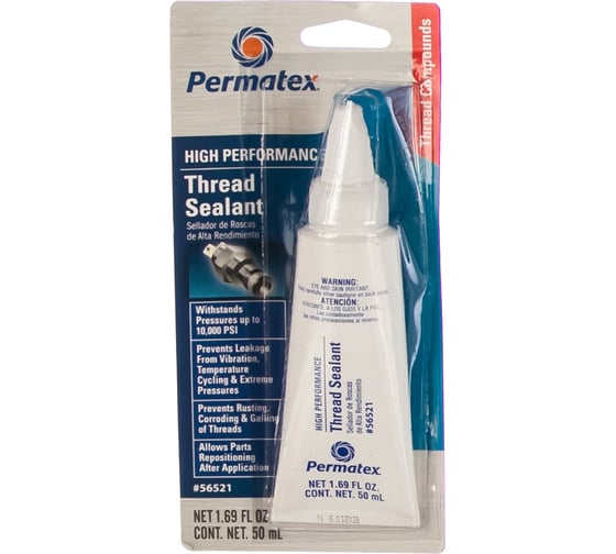Изображение товара Герметик трубопроводов PERMATEX высокого давления с тефлоном 50мл. 56521